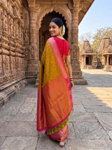 MIMOSA Rust Saree Saree — pose 7 styling detail