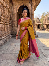 MIMOSA Rust Saree Saree — pose 9 styling detail