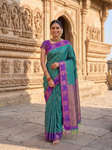 MIMOSA Sapphire Saree Saree — pose 10 styling detail