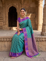 MIMOSA Sapphire Saree Saree — pose 8 styling detail