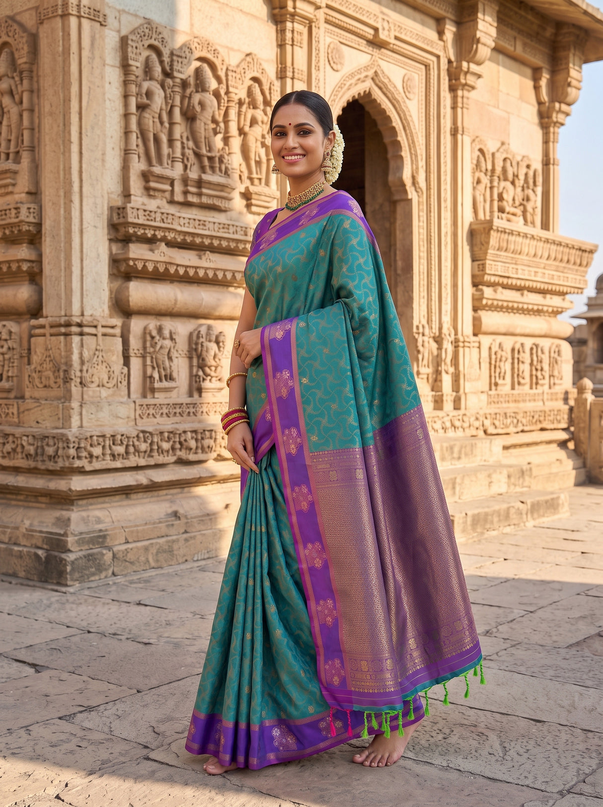 MIMOSA Sapphire Saree Saree — pose 9 styling detail