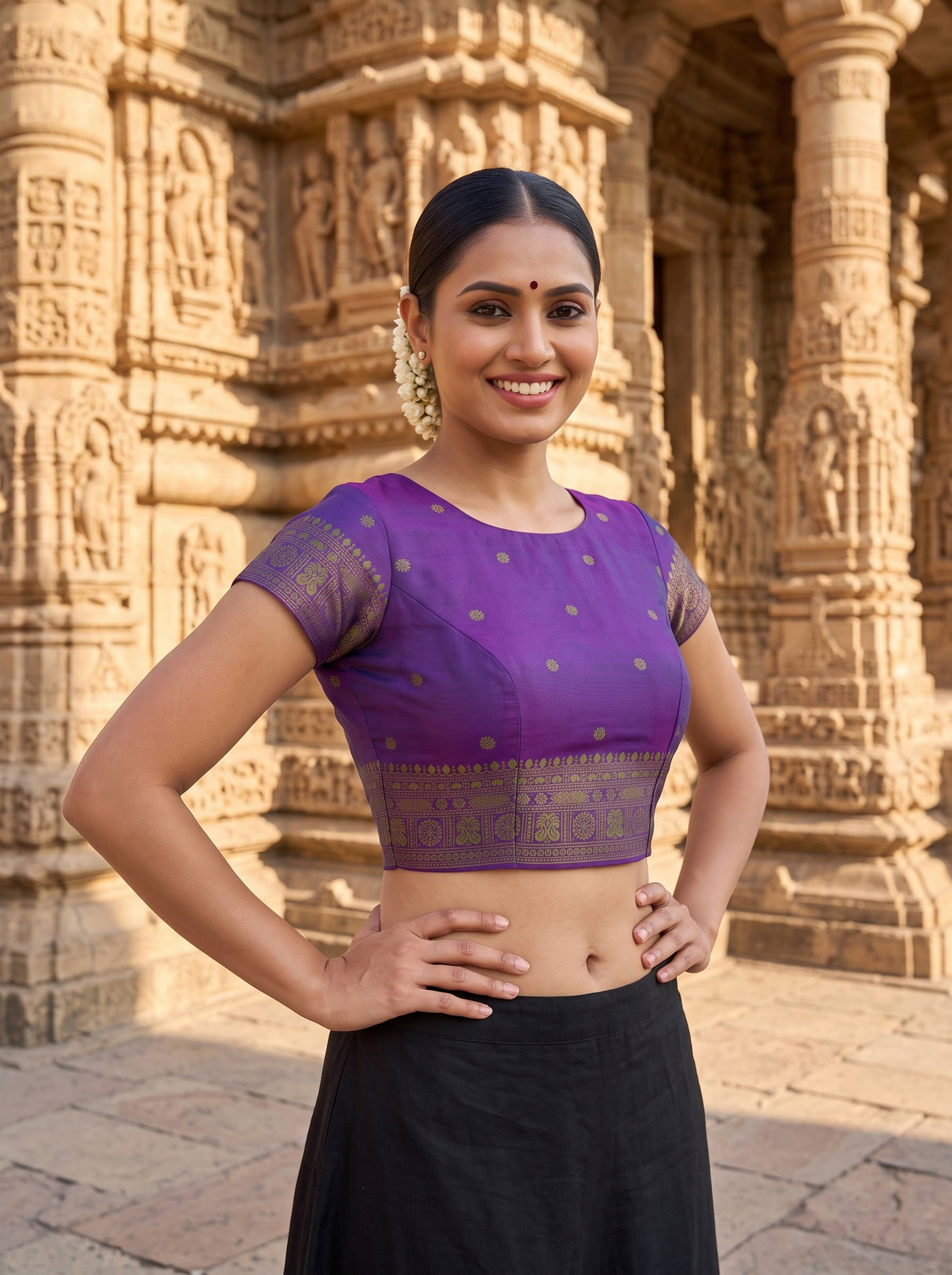 MIMOSA Sapphire Saree Saree — blouse close-up