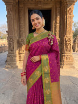 MIMOSA Wine Saree Saree — pose 10 styling detail