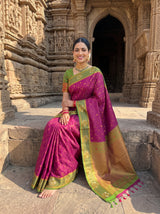 MIMOSA Wine Saree Saree — pose 8 styling detail