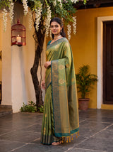MIMOSA Green Saree Saree — pose 4 styling detail