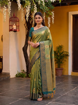 MIMOSA Green Saree Saree — pose 5 styling detail