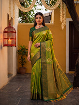 MIMOSA Olive Saree Saree — pose 5 styling detail