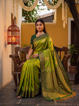 MIMOSA Olive Saree Saree — pose 8 styling detail