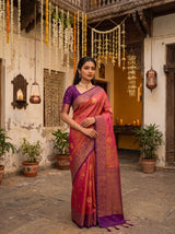 MIMOSA Peach Saree Saree — pose 10 styling detail