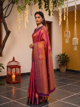 MIMOSA Peach Saree Saree — pose 4 styling detail