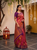 MIMOSA Peach Saree Saree — pose 5 styling detail