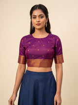 MIMOSA Peach Saree Saree — blouse close-up