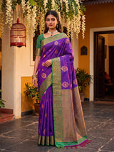 MIMOSA Purple Saree Saree — pose 4 styling detail