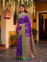 MIMOSA Purple Saree Saree — pose 5 styling detail