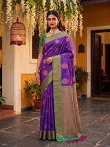 MIMOSA Purple Saree Saree — pose 6 styling detail
