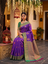 MIMOSA Purple Saree Saree — pose 8 styling detail