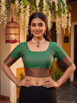 MIMOSA Purple Saree Saree — blouse close-up