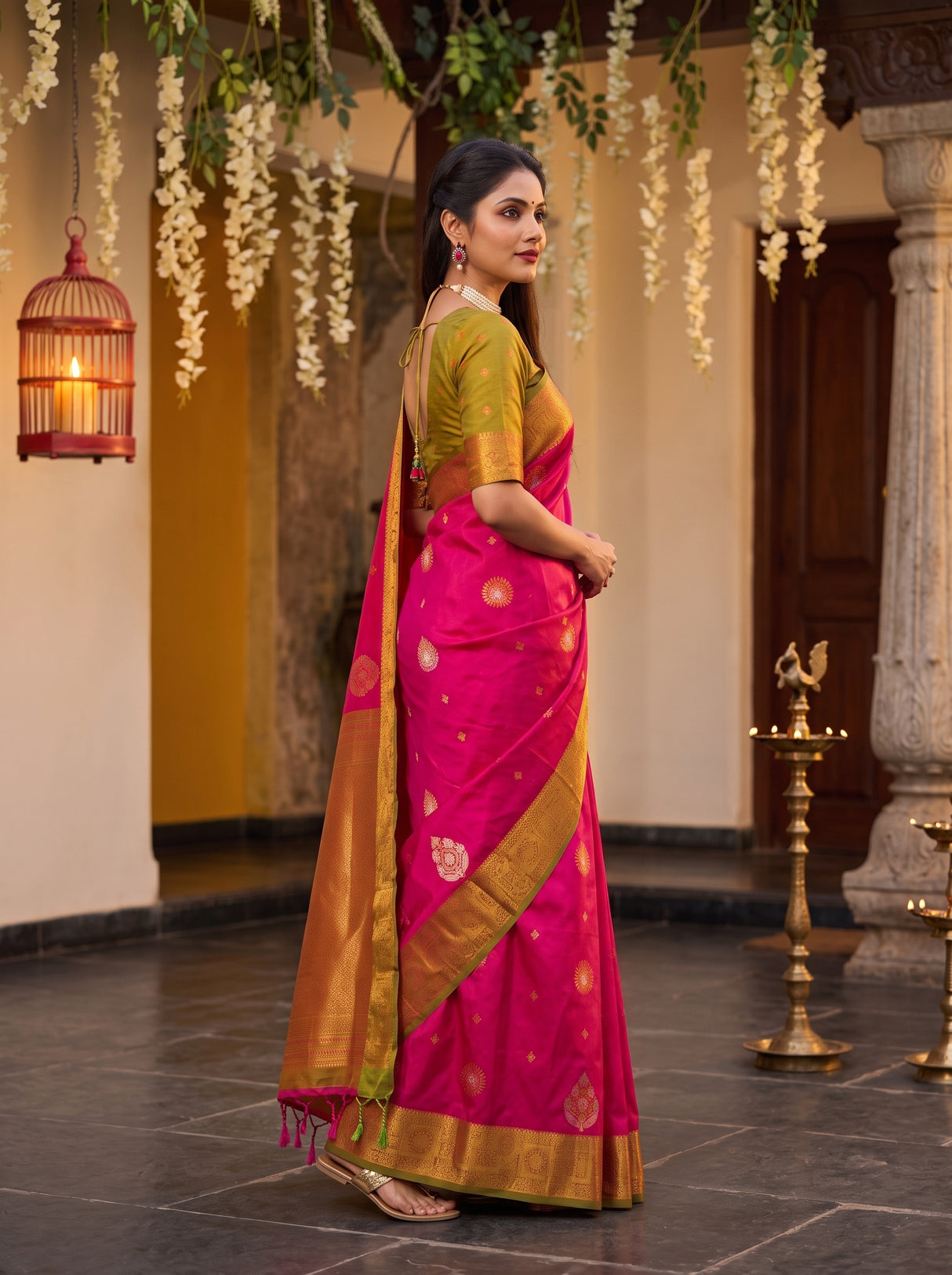MIMOSA Rani Saree Saree — pose 5 styling detail