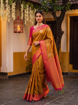 MIMOSA Rust Saree Saree — pose 7 styling detail