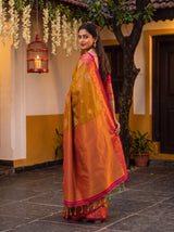 MIMOSA Rust Saree Saree — pose 9 styling detail