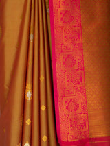 MIMOSA Rust Saree Saree — fleets shot full lifestyle