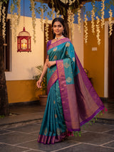 MIMOSA Sapphire Saree Saree — pose 7 styling detail