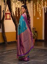 MIMOSA Sapphire Saree Saree — pose 9 styling detail