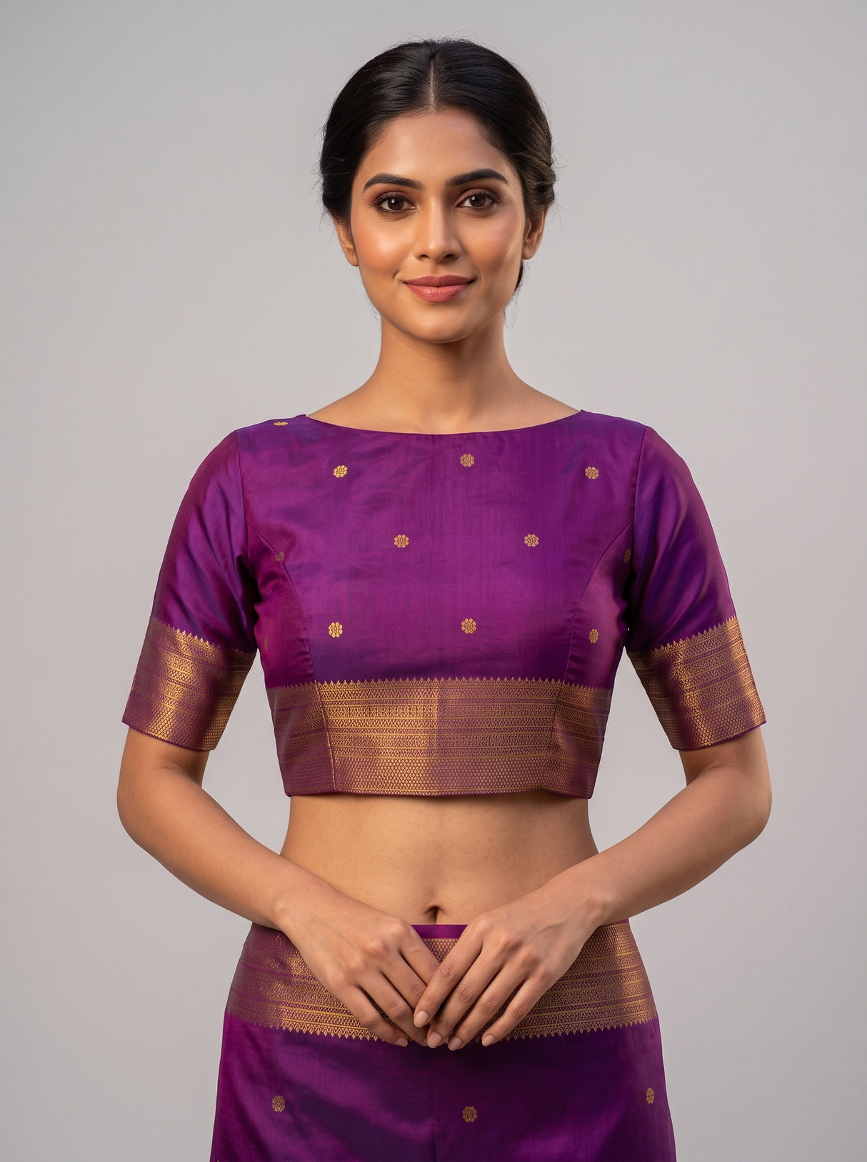 MIMOSA Sapphire Saree Saree — blouse close-up