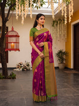 MIMOSA Wine Saree Saree — pose 5 styling detail