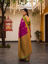 MIMOSA Wine Saree Saree — pose 9 styling detail