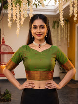 MIMOSA Wine Saree Saree — blouse close-up