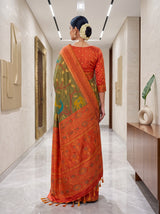 MIMOSA Chiku Saree Saree — pose 2 styling detail