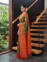 MIMOSA Chiku Saree Saree — pose 6 styling detail
