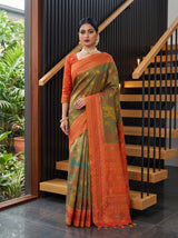 MIMOSA Chiku Saree Saree — pose 8 styling detail