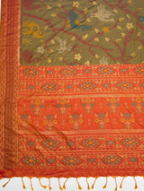 MIMOSA Chiku Saree Saree — pallu and zari work detail
