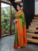 MIMOSA Green Saree Saree — pose 5 styling detail