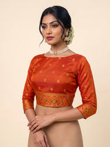 MIMOSA Green Saree Saree — blouse close-up