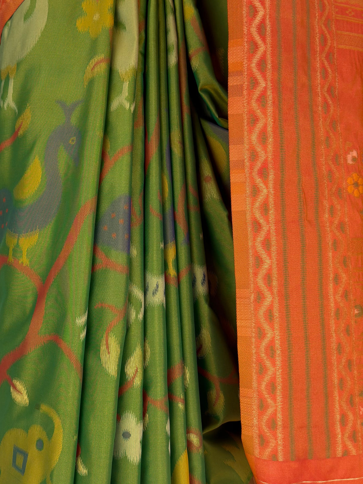 MIMOSA Green Saree Saree — fleets shot full lifestyle