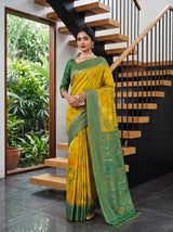 MIMOSA Olive Saree Saree — pose 10 styling detail