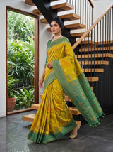 MIMOSA Olive Saree Saree — pose 7 styling detail