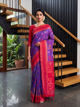 MIMOSA Purple Saree Saree — pose 10 styling detail