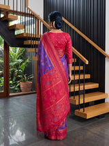 MIMOSA Purple Saree Saree — pose 2 styling detail