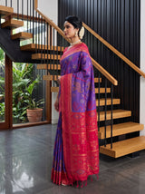 MIMOSA Purple Saree Saree — pose 3 styling detail