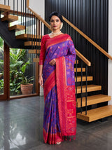 MIMOSA Purple Saree Saree — pose 6 styling detail