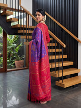 MIMOSA Purple Saree Saree — pose 9 styling detail