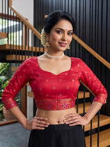 MIMOSA Purple Saree Saree — blouse close-up
