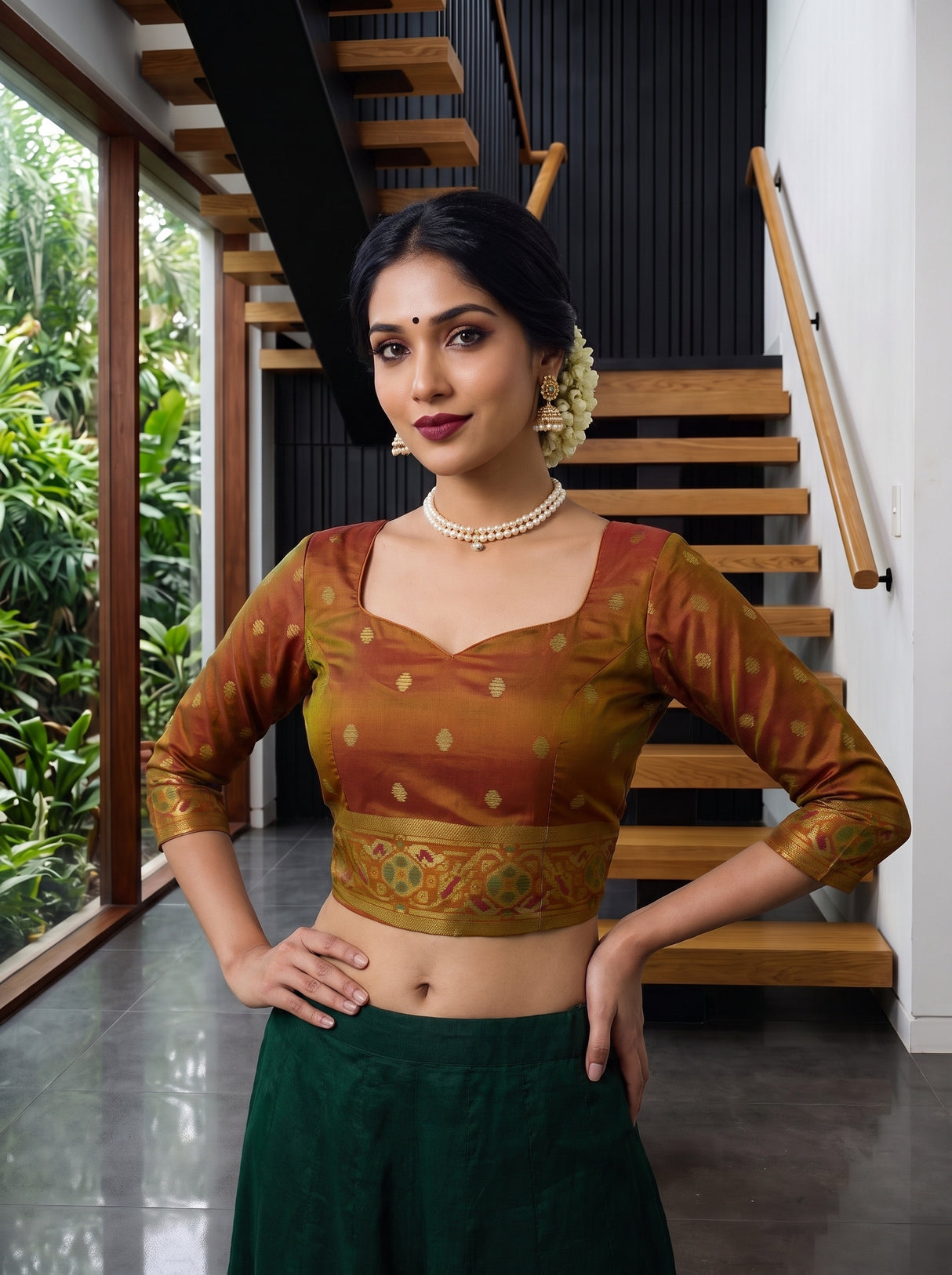 MIMOSA Rama Saree Saree — blouse close-up