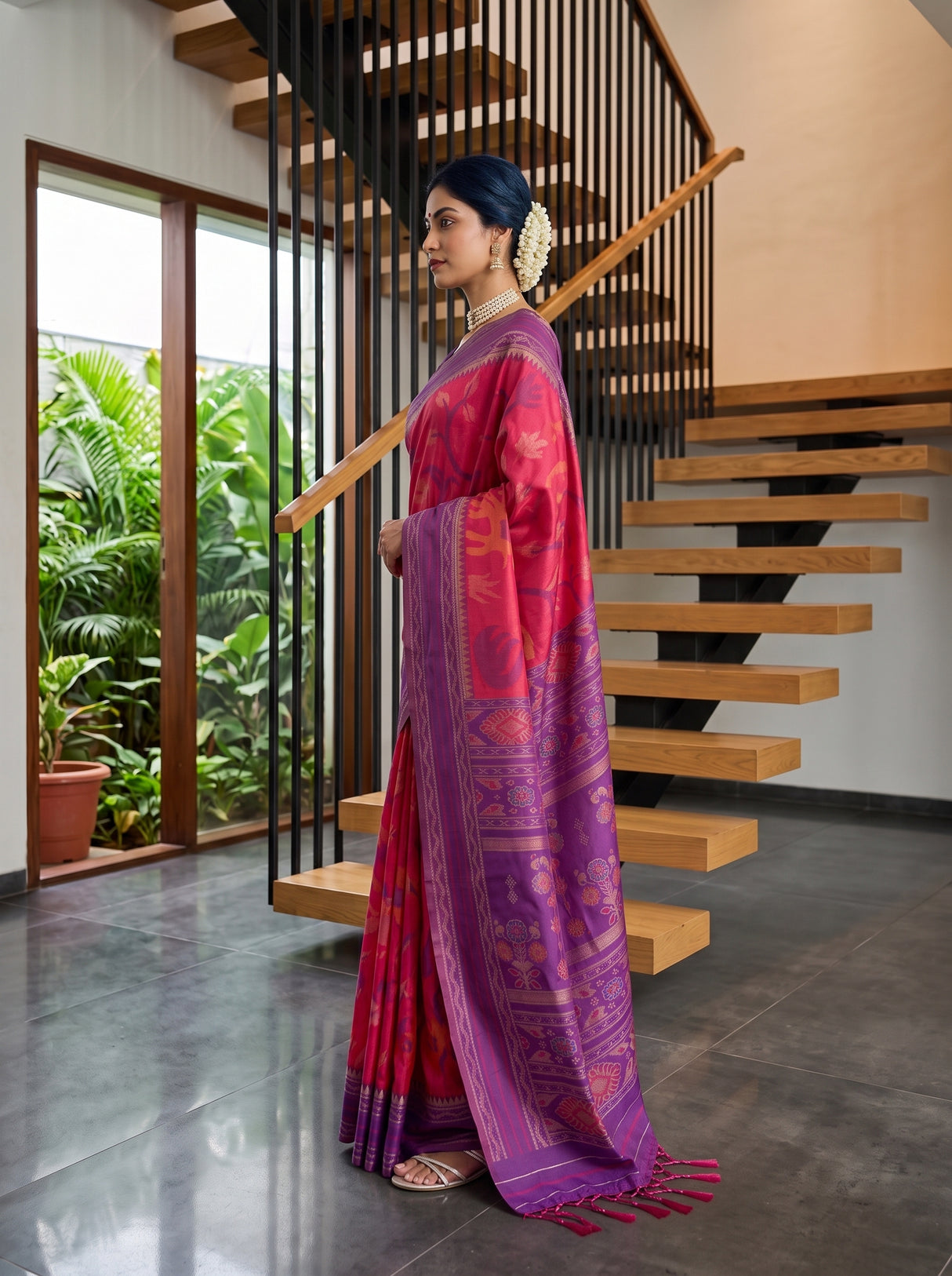 MIMOSA Rani Saree Saree — pose 3 styling detail