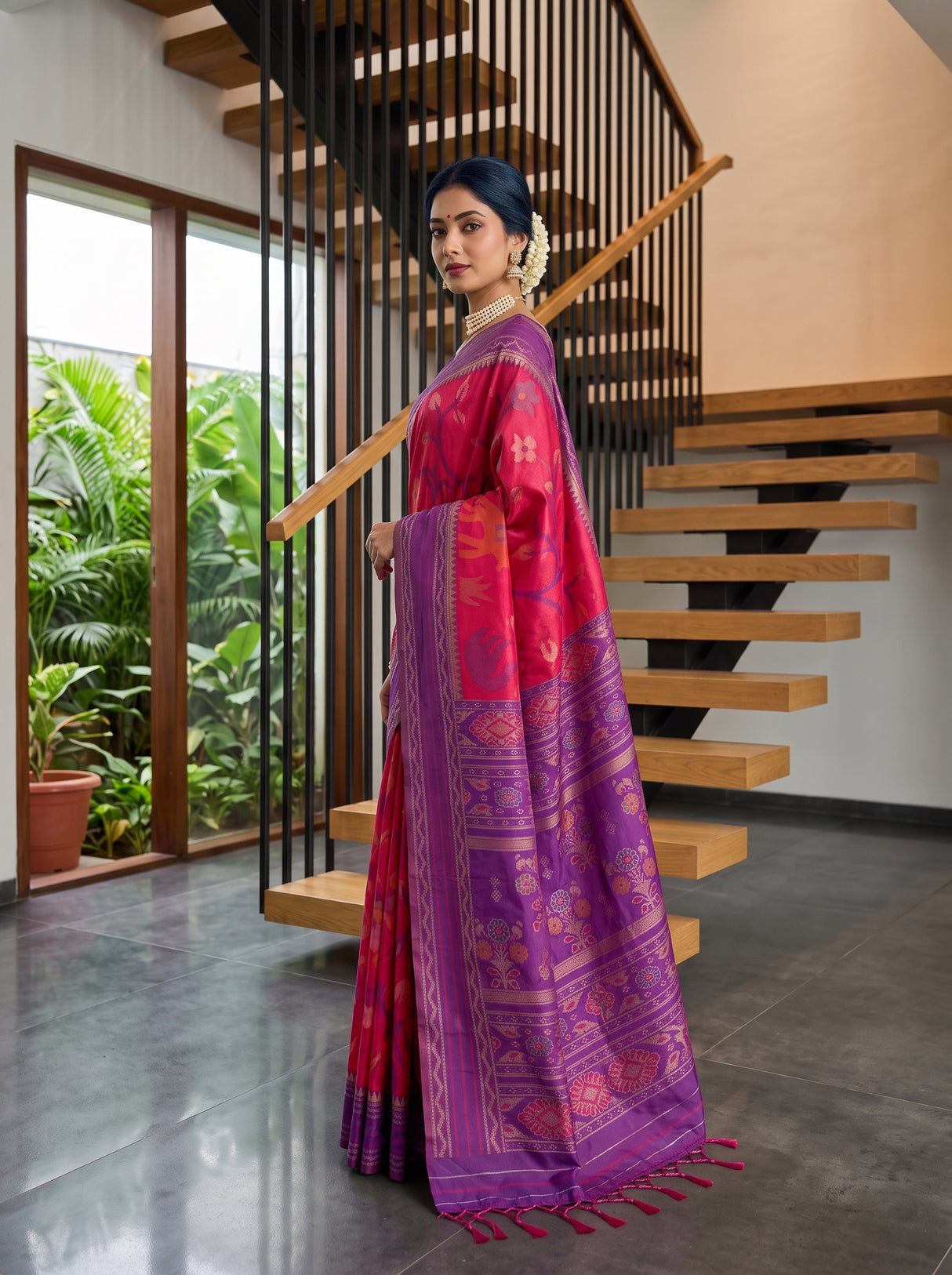 MIMOSA Rani Saree Saree — pose 5 styling detail