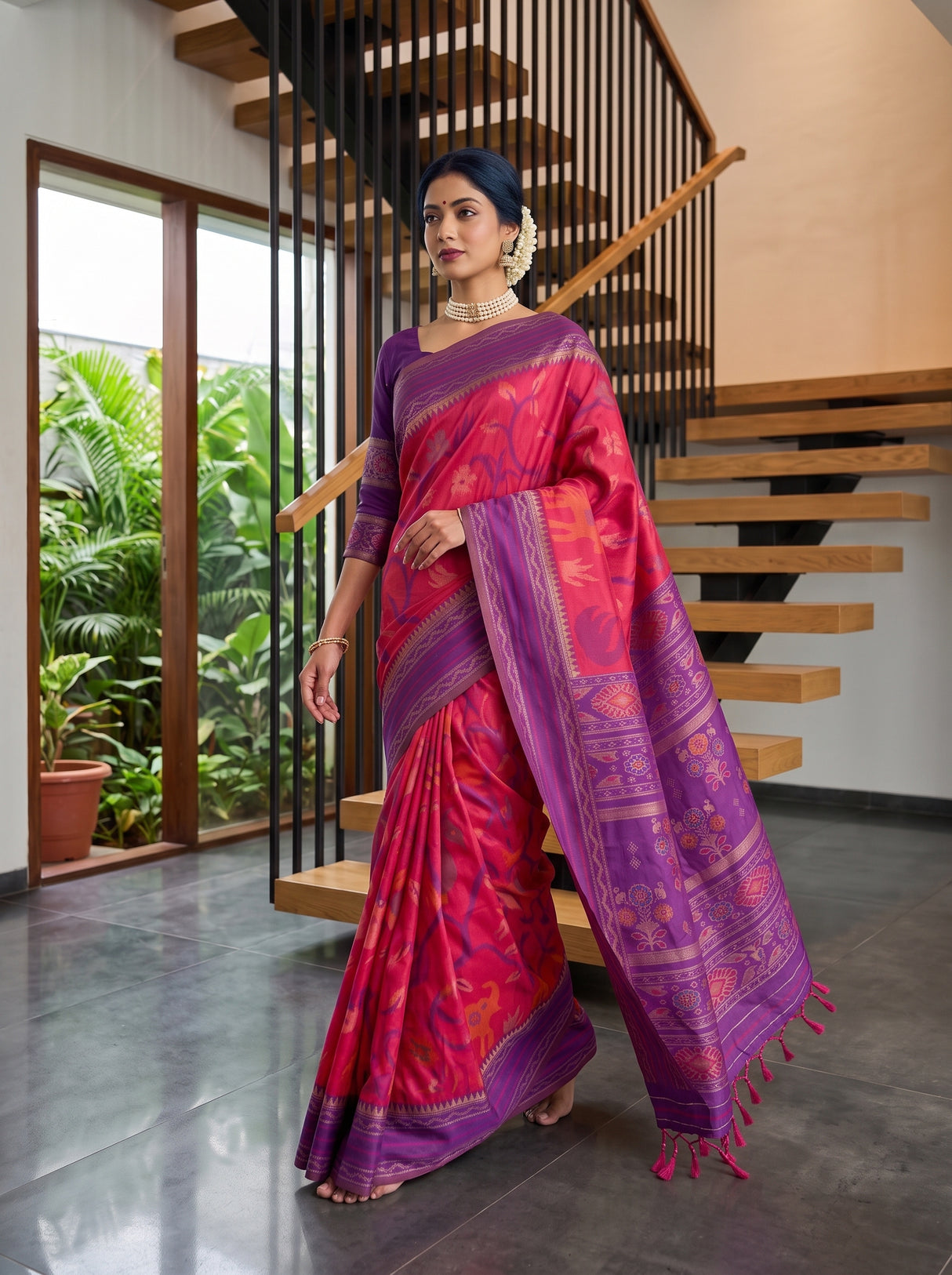 MIMOSA Rani Saree Saree — pose 7 styling detail